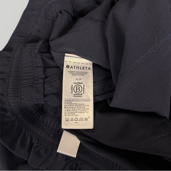 ATHLETA TREKKIE HIGH RISE PARACHUTE PANT Navy Blue Sz 4p - Picture 6 of 15